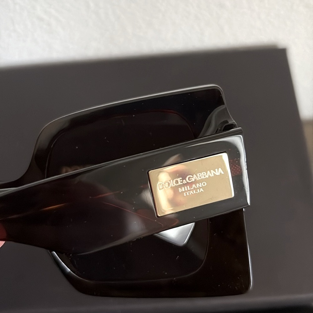 NWT [Dolce & Gabanna] DNA Oversized Squared Luxury Sunglasses in Havana - Picture 12 of 15